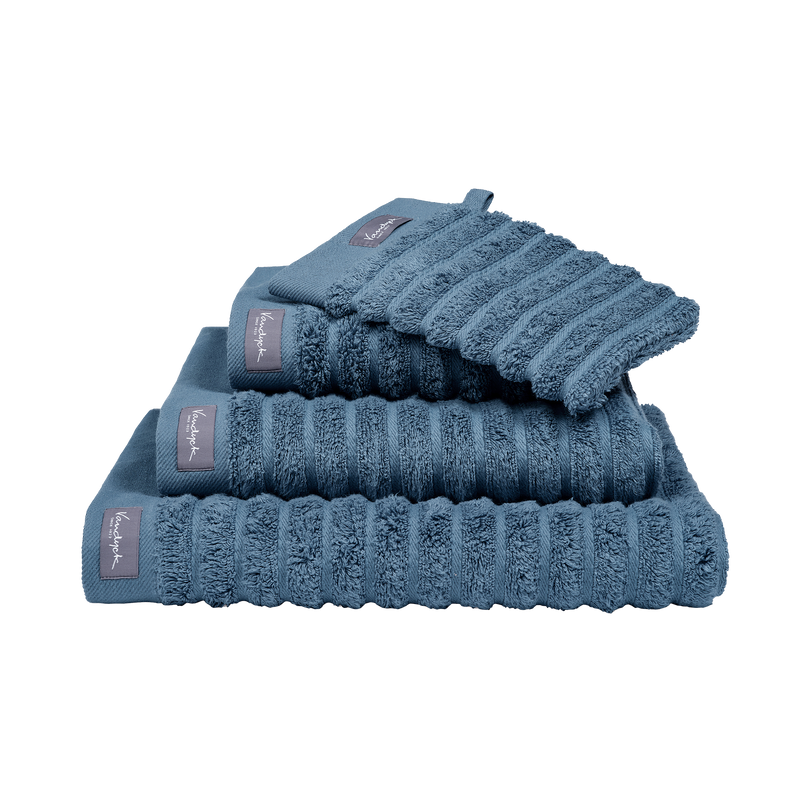 vandyck HOME TOWEL WAVE | vintage blue mole grey