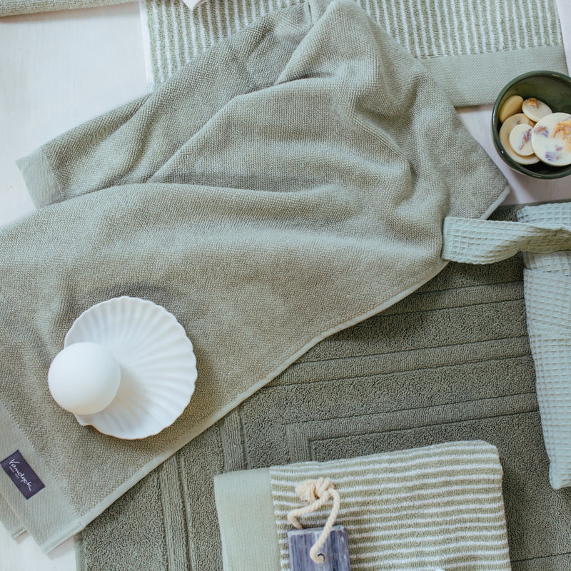 Vandyck HOME UNI Badgoed | Smoke Green Blue Ink