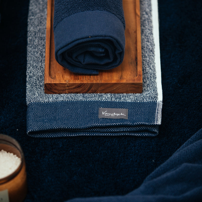 Vandyck HOME UNI Badlaken | Blue Ink White