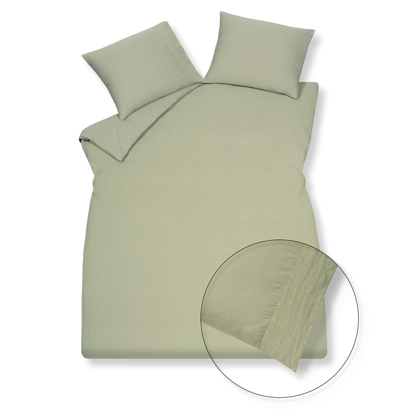 vandyck PURE 07 dekbedovertrek | light olive stone