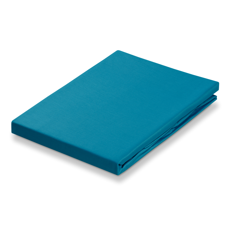 vandyck SATIJN hoeslaken | ocean blue white