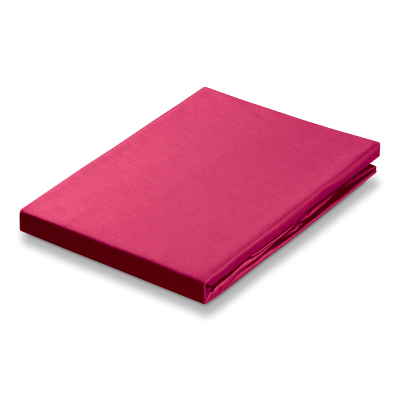 vandyck SATIJN hoeslaken | raspberry white