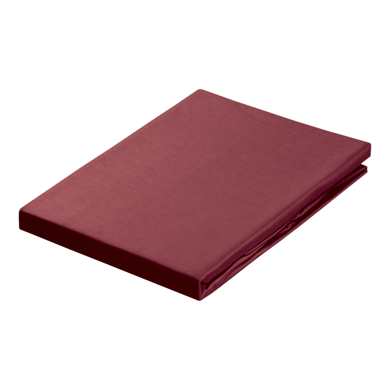 vandyck SATIJN hoeslaken | ruby red white