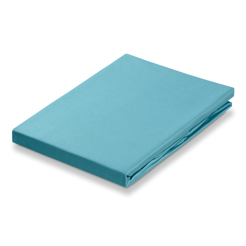 vandyck SATIJN hoeslaken | teal blue white