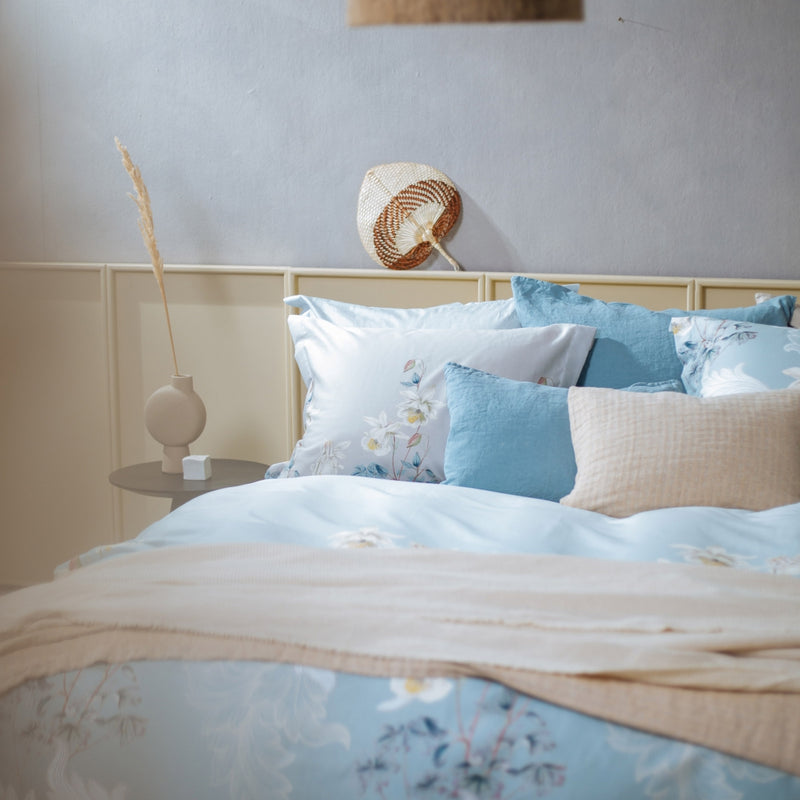 Vandyck SERENA Dekbedovertrek | Pearl Blue Beach