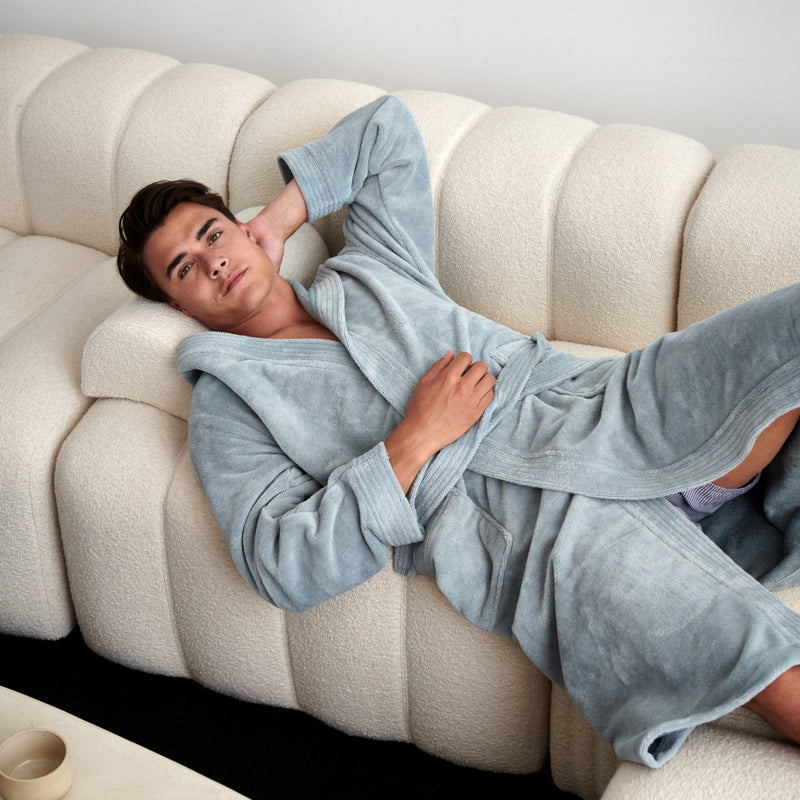 Vandyck TAYLOR Badjas | Pearl Blue Olive