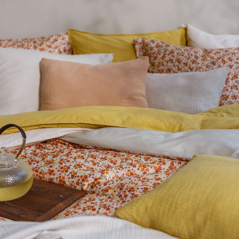 Vandyck WASHED COTTON Dekbedovertrek | Apricot Blush Ash Rose