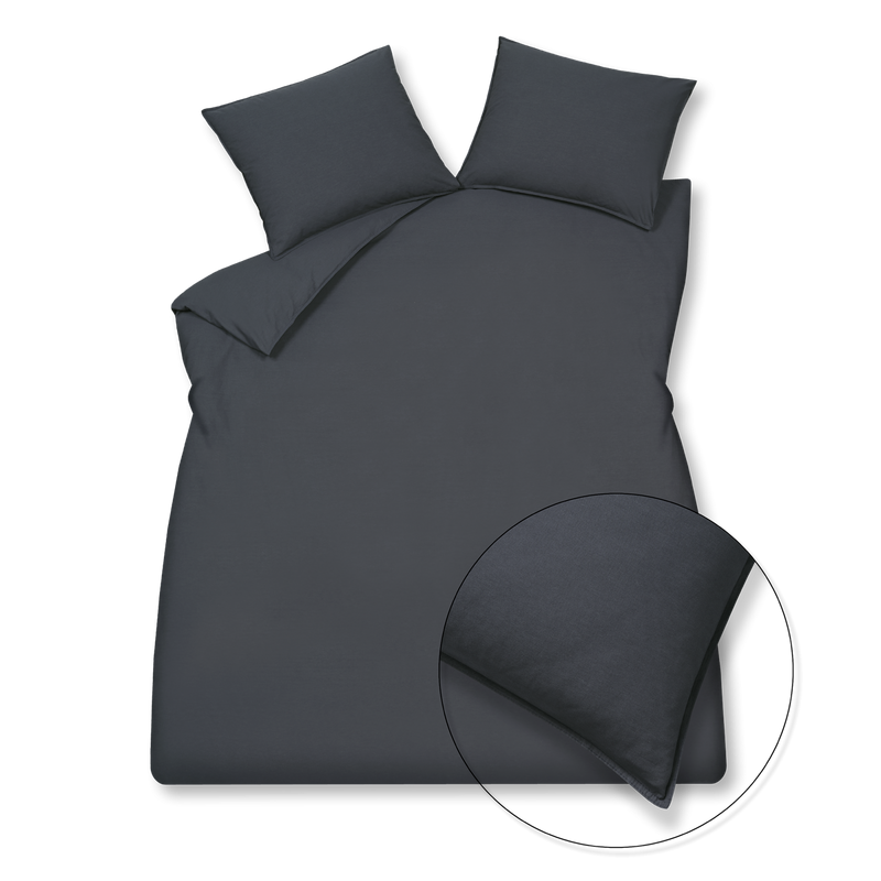 vandyck WASHED COTTON dekbedovertrek | blue ink ash rose