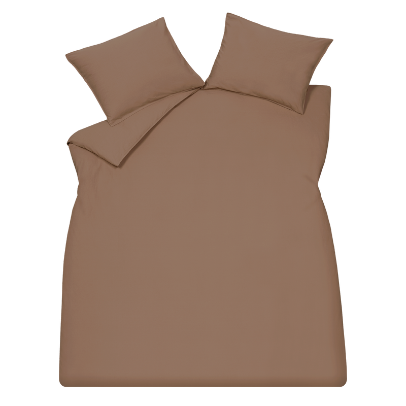 Vandyck WASHED COTTON Dekbedovertrek | Brownie Ash Rose