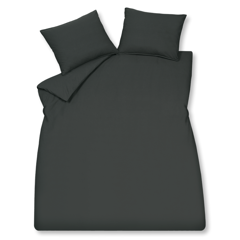 Vandyck WASHED COTTON Dekbedovertrek | Off Black Ash Rose