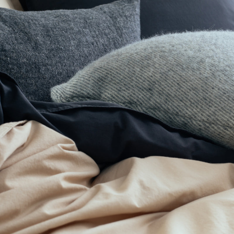 Vandyck WASHED COTTON Dekbedovertrek | Off Black Ash Rose