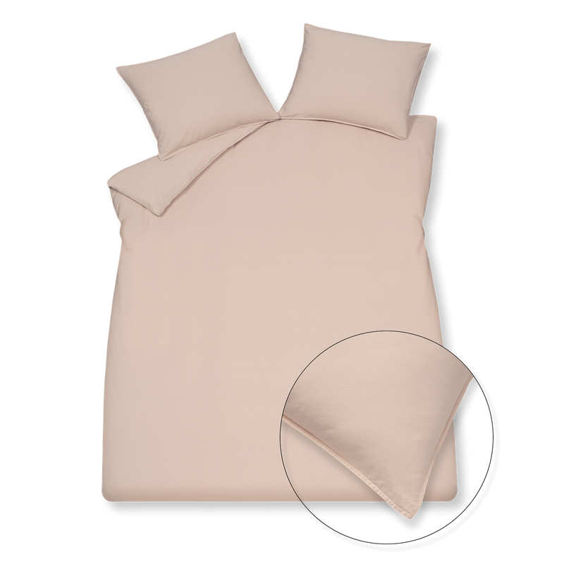 vandyck WASHED COTTON dekbedovertrek | pale pink ash rose