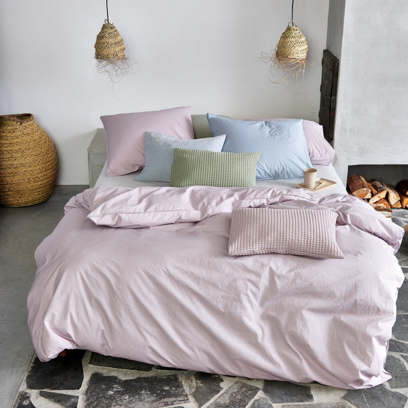 Vandyck WASHED COTTON Dekbedovertrek | Viola Ash Rose