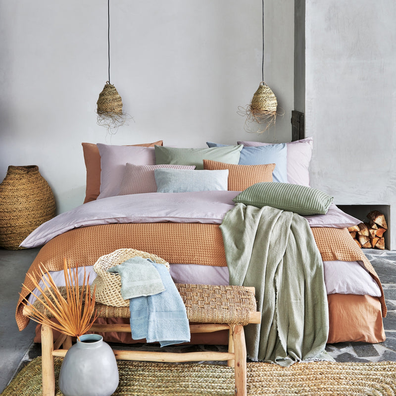 Vandyck WASHED COTTON Dekbedovertrek | Viola Ash Rose