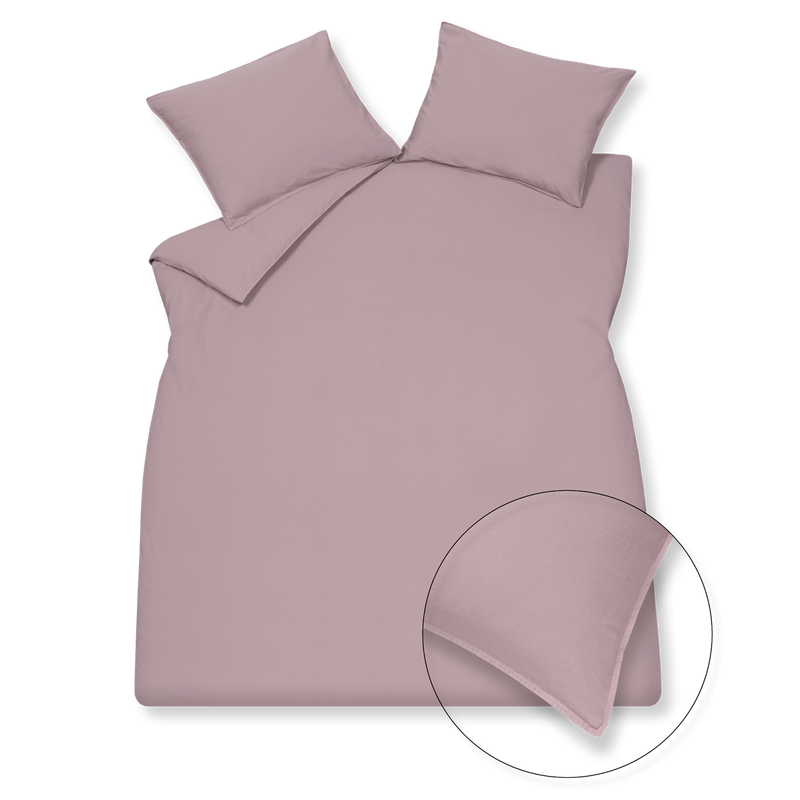 vandyck WASHED COTTON dekbedovertrek | viola ash rose