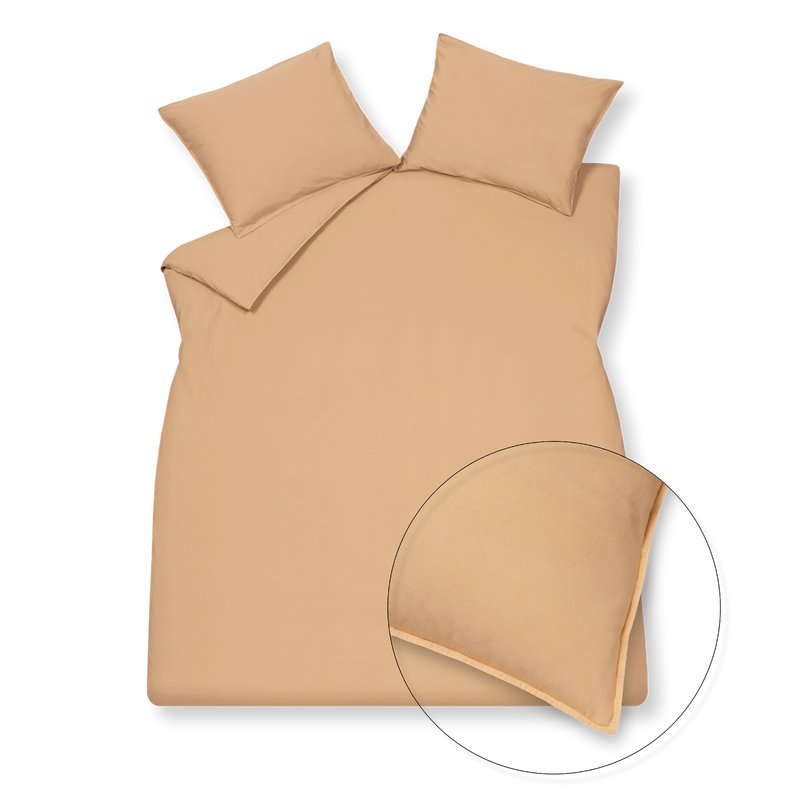 Vandyck WASHED COTTON Dekbedovertrek XL | Apricot Blush Martini Olive