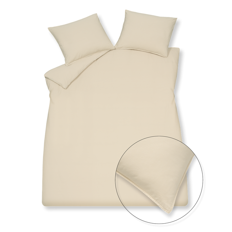 Vandyck WASHED COTTON Dekbedovertrek XL | Cream Tan Martini Olive