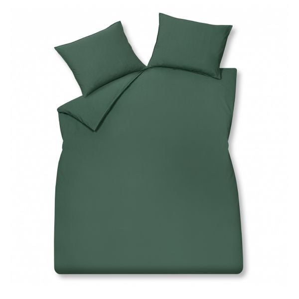 vandyck WASHED COTTON dekbedovertrek XL | dark green martini olive