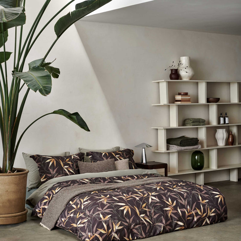 Vandyck ZEN GARDEN Dekbedovertrekset | Dark Chocolate