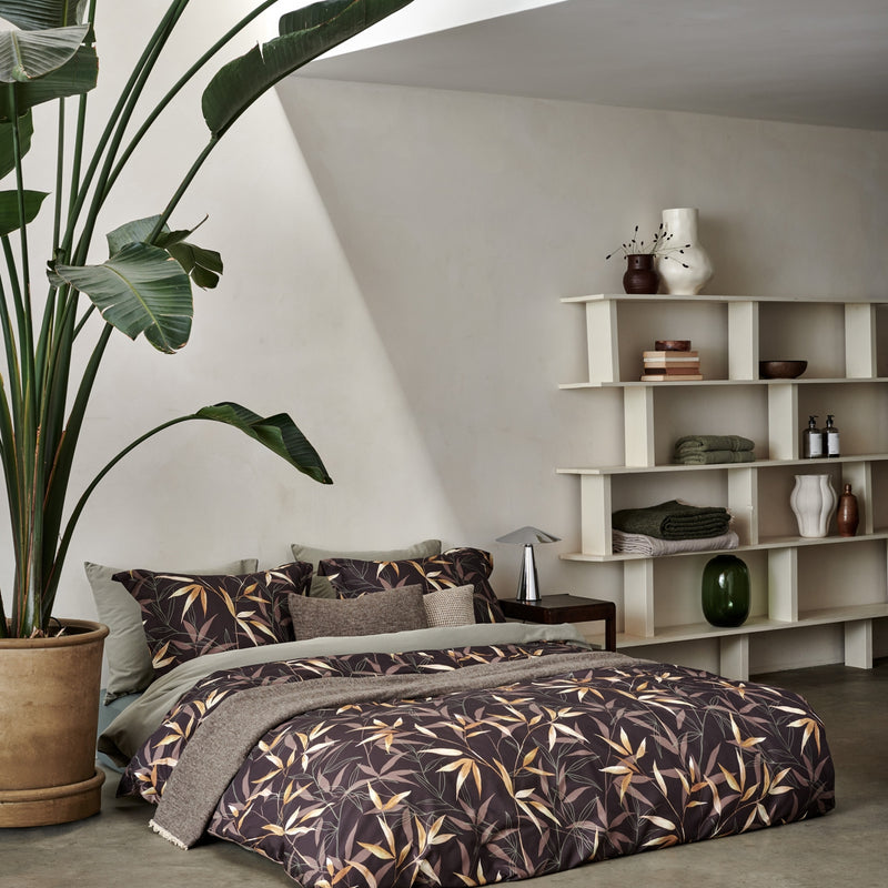 Vandyck ZEN GARDEN XL Dekbedovertrekset | Dark Chocolate