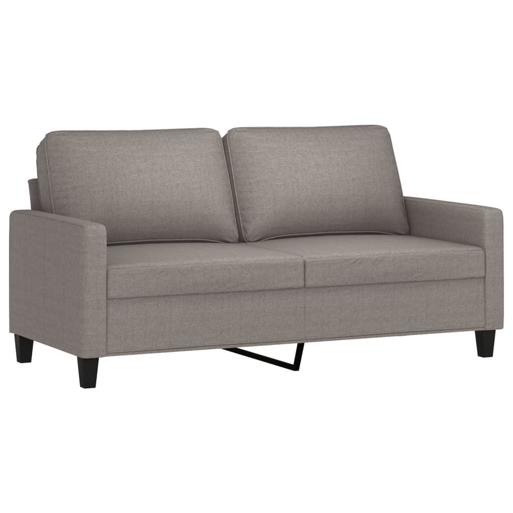 Vidaxl VidaXL 2-delige Loungeset Met Kussens Stof Taupe