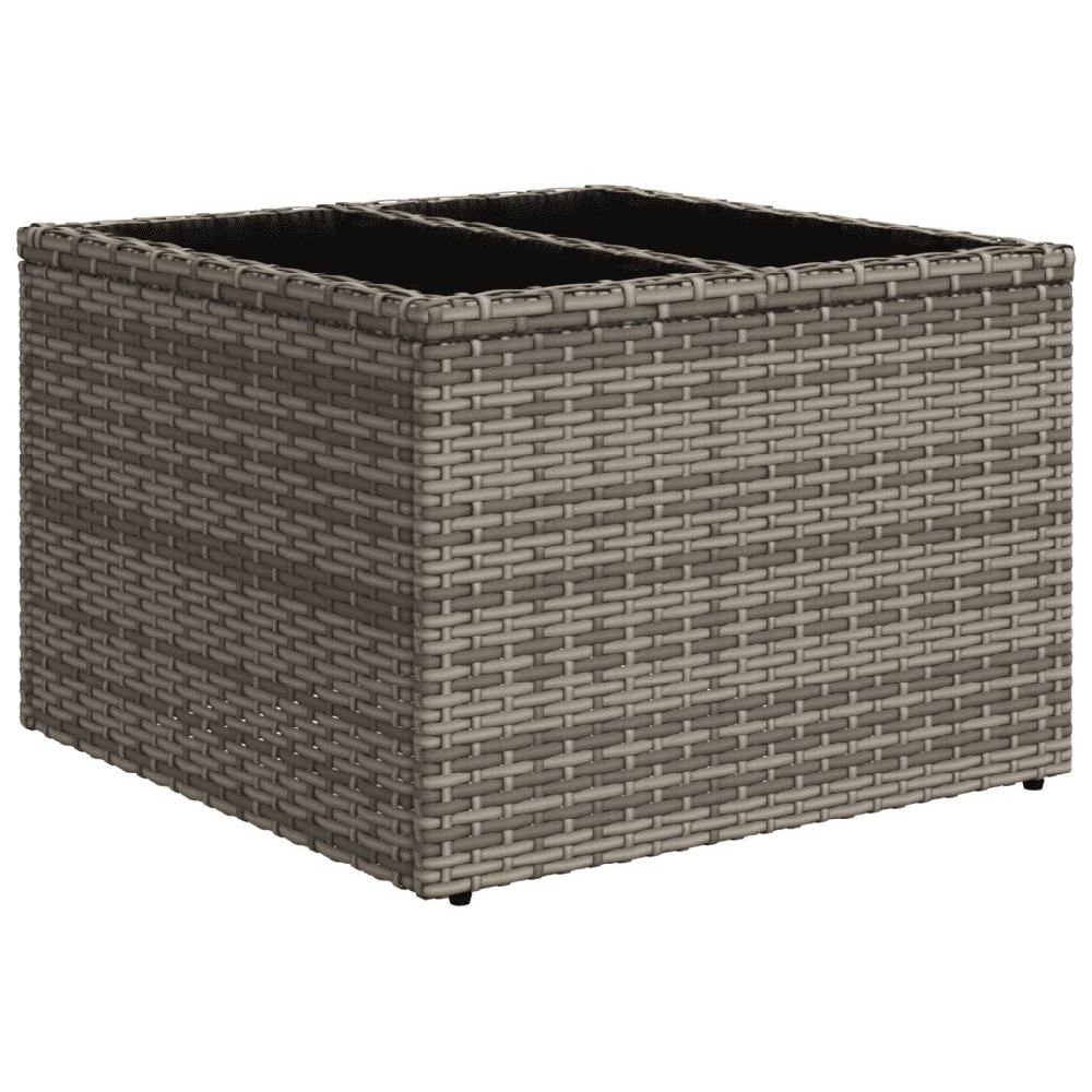 Vidaxl VidaXL 6-delige Loungeset Met Kussens Poly Rattan Grijs