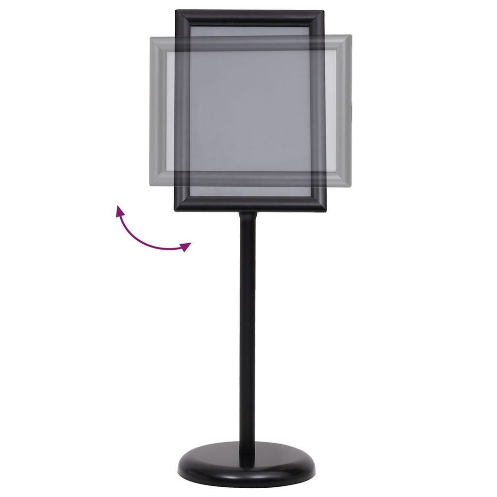 Vidaxl VidaXL A3 Pedestal Poster Stands 2 Stuks Zwart Aluminium Legering