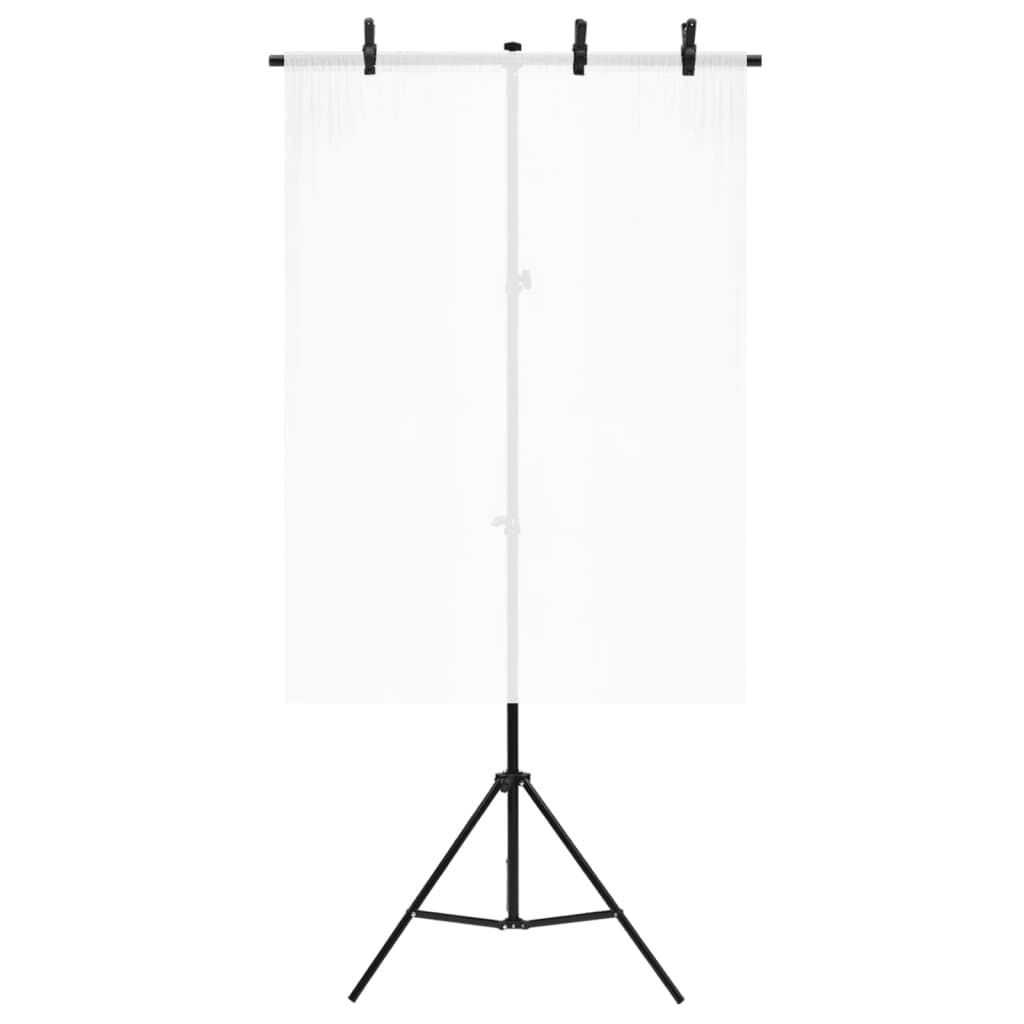 Vidaxl VidaXL Achtergrondstandaard T-vormig 91x60x(70-200) Cm Zwart