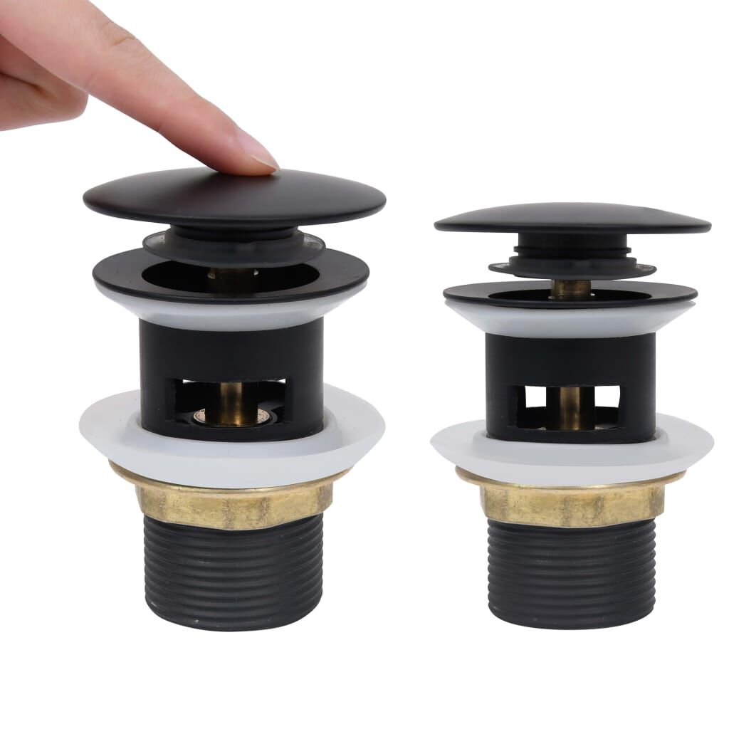 Vidaxl VidaXL Afvoer Pop-up Met Overloop 6 4x6 4x9 1 Cm Zwart