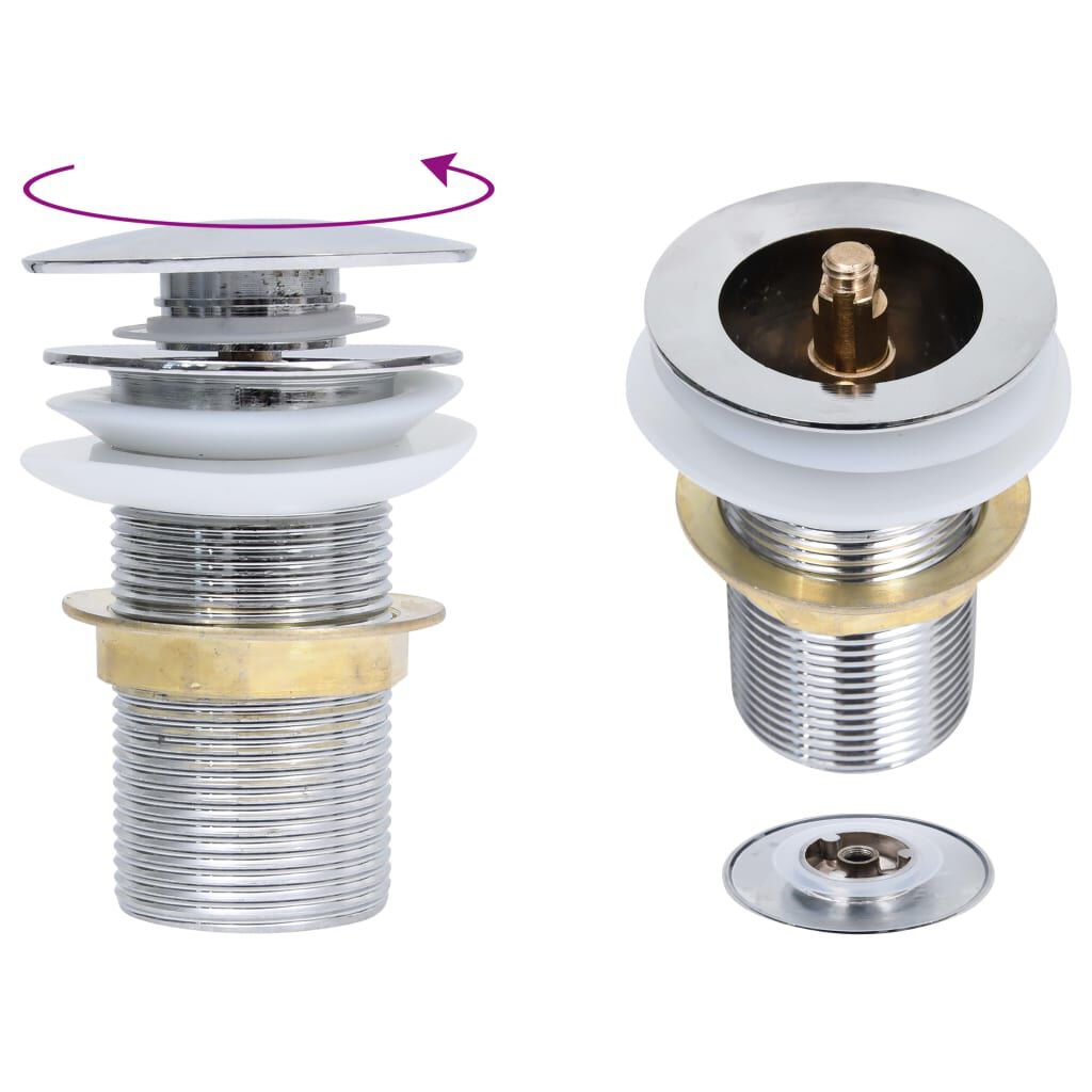 vidaxl vidaXL Afvoer pop-up zonder overloop 6 4x6 4x9 1 cm chroomkleurig