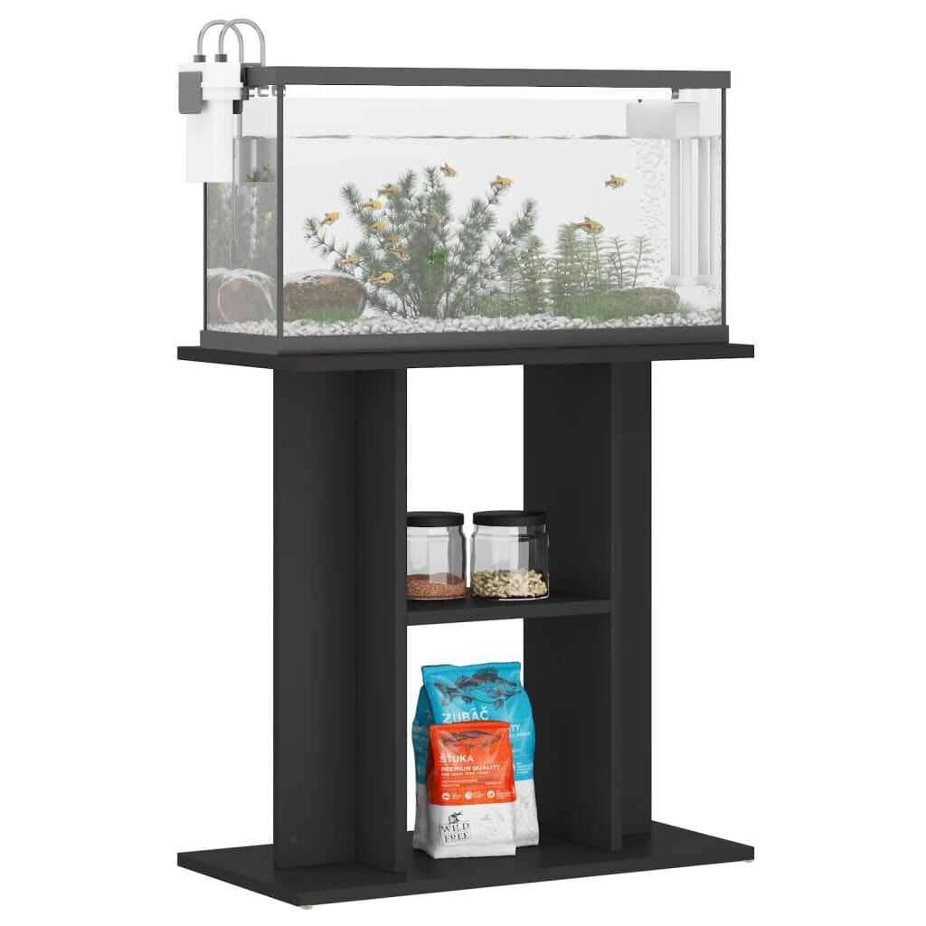 Vidaxl VidaXL Aquariumstandaard 60x30x60 Cm Bewerkt Hout Zwart