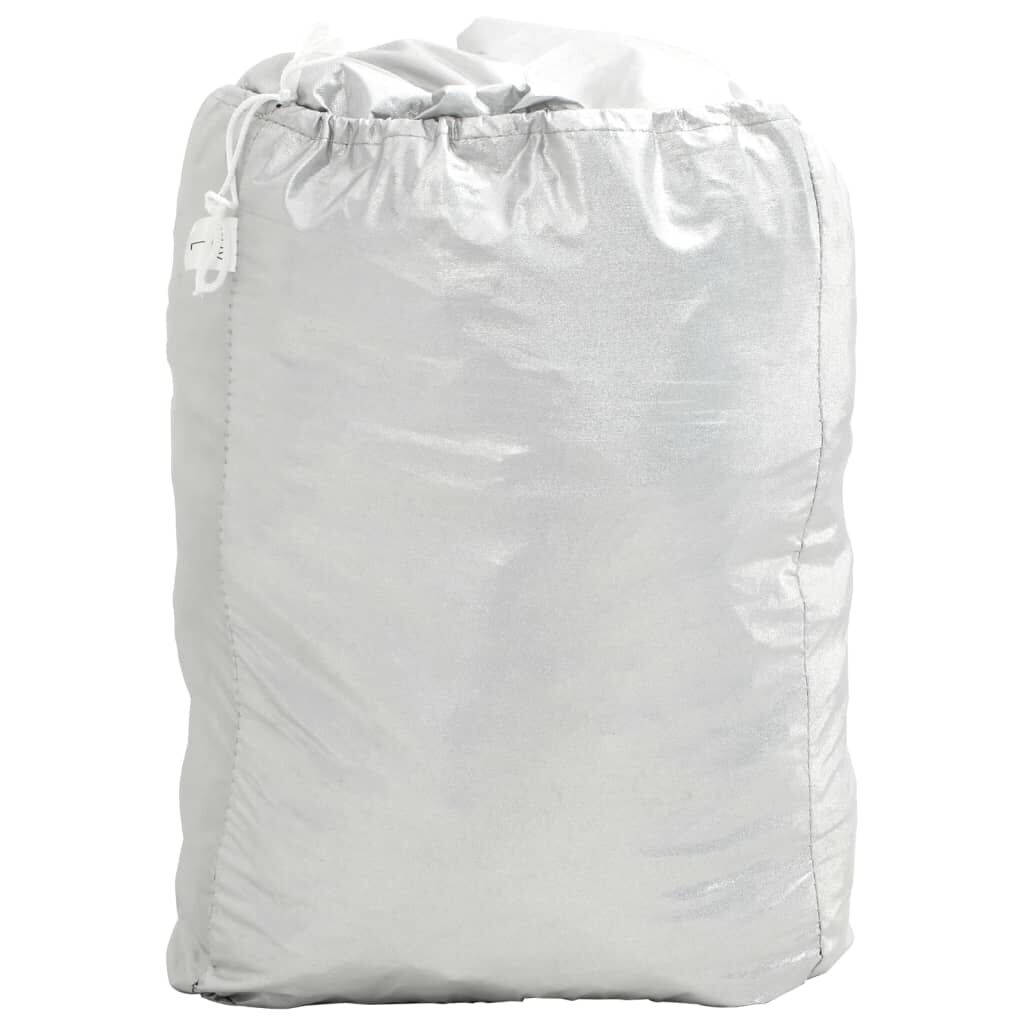 Vidaxl VidaXL Autohoes Voor Sedan Met Gespriemen M PEVA Zilverkleurig