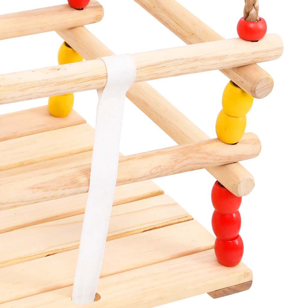 Vidaxl VidaXL Babyschommel Met Veiligheidsgordel Massief Grenenhout