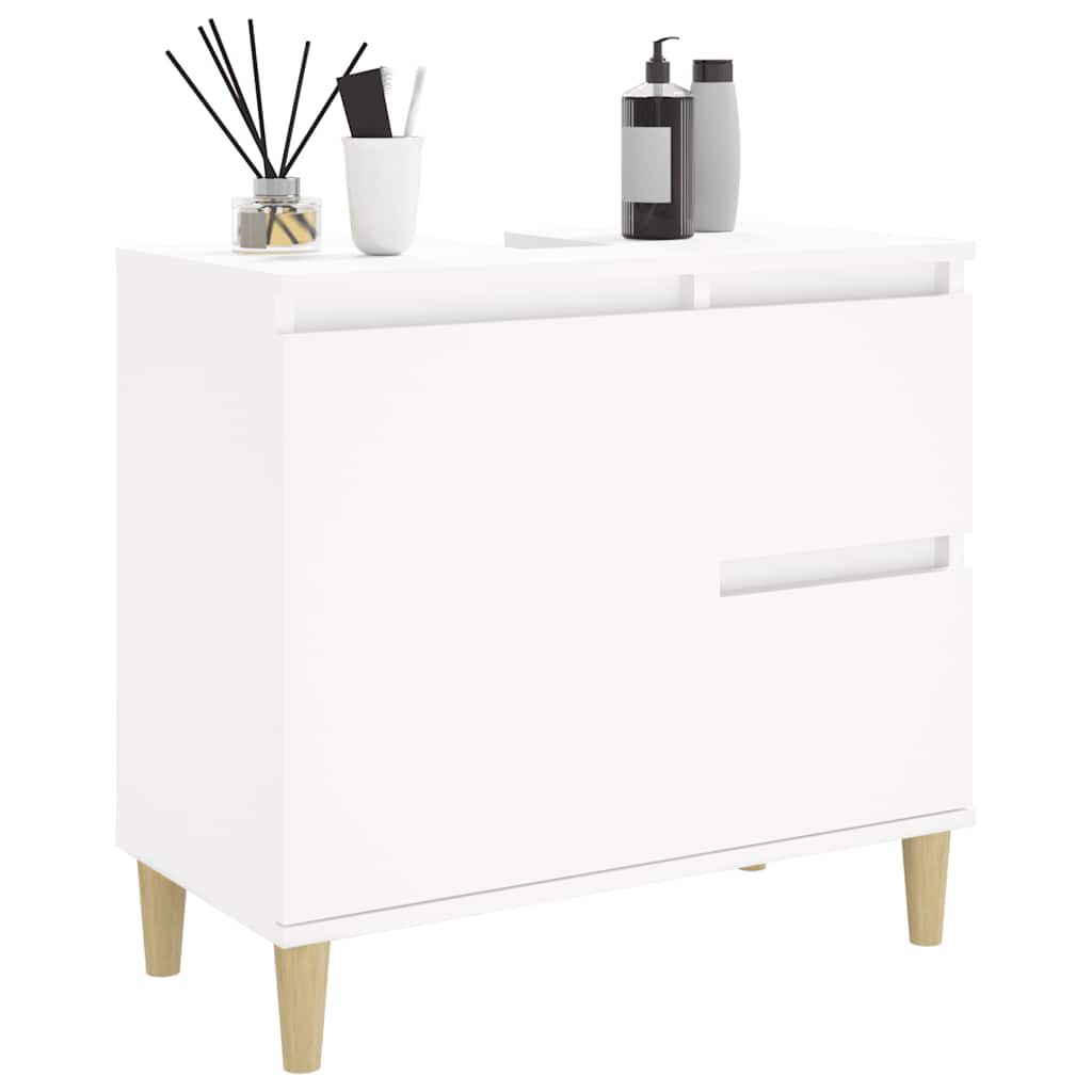Vidaxl VidaXL Badkamerkast 65x33x60 Cm Bewerkt Hout Wit