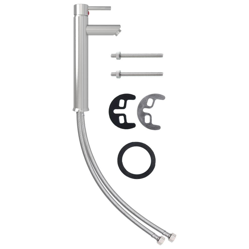 vidaxl vidaXL Badkamermengkraan 12x30 cm zilverkleurig