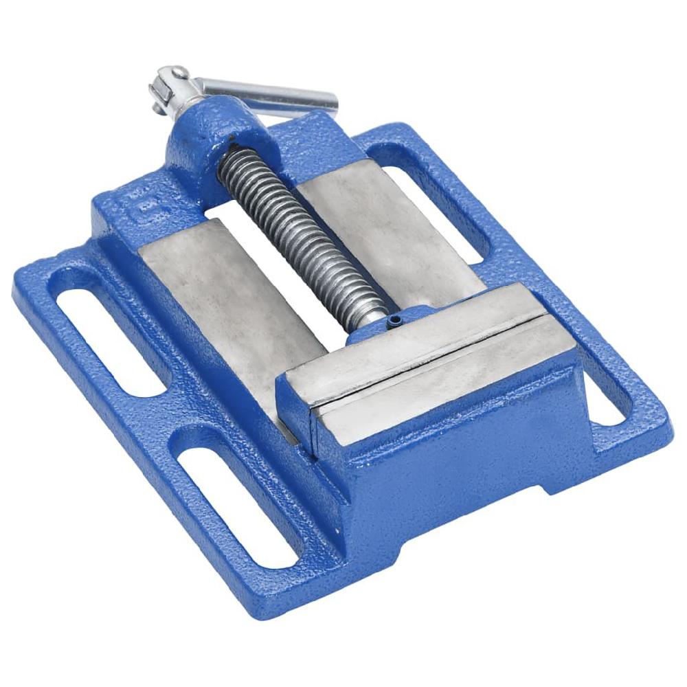 Vidaxl VidaXL Bankschroef Voor Kolomboormachine 76 Mm Gietijzer Blauw