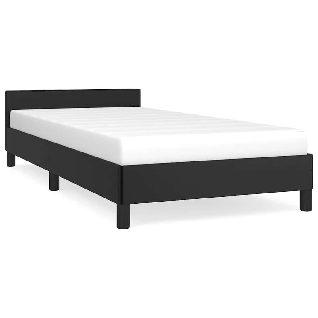 vidaxl vidaXL Bedframe met hoofdeinde zonder matras 80x200 cm zwart