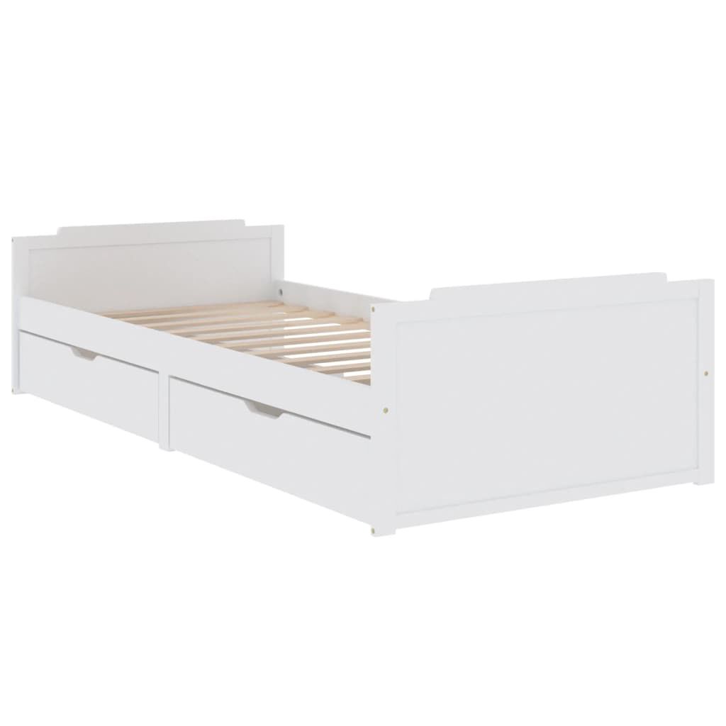Vidaxl VidaXL Bedframe Met Lades Massief Grenenhout Wit 90x200 Cm