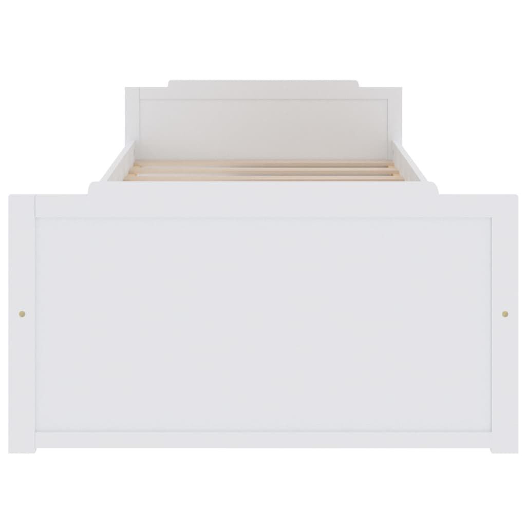 Vidaxl VidaXL Bedframe Met Lades Massief Grenenhout Wit 90x200 Cm