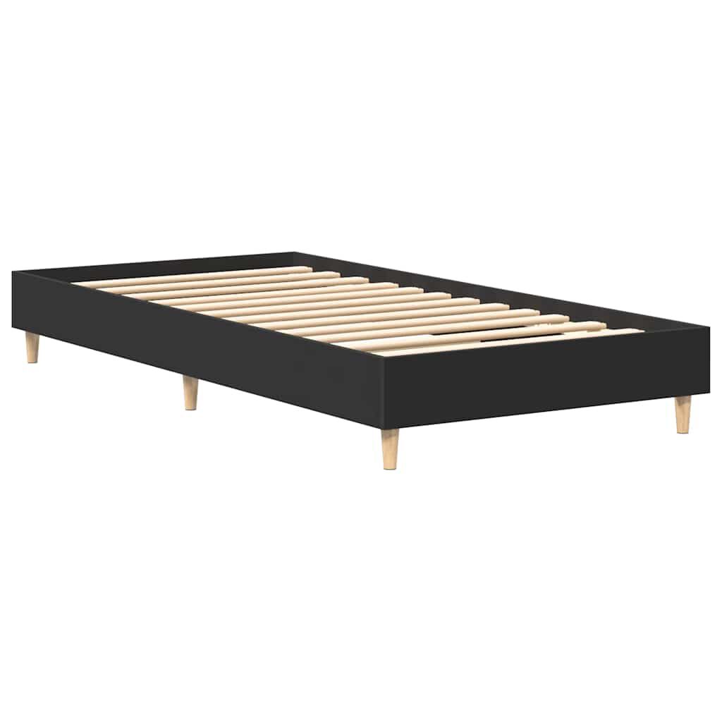 Vidaxl VidaXL Bedframe Zonder Matras 75x190 Cm Spaanplaat Zwart