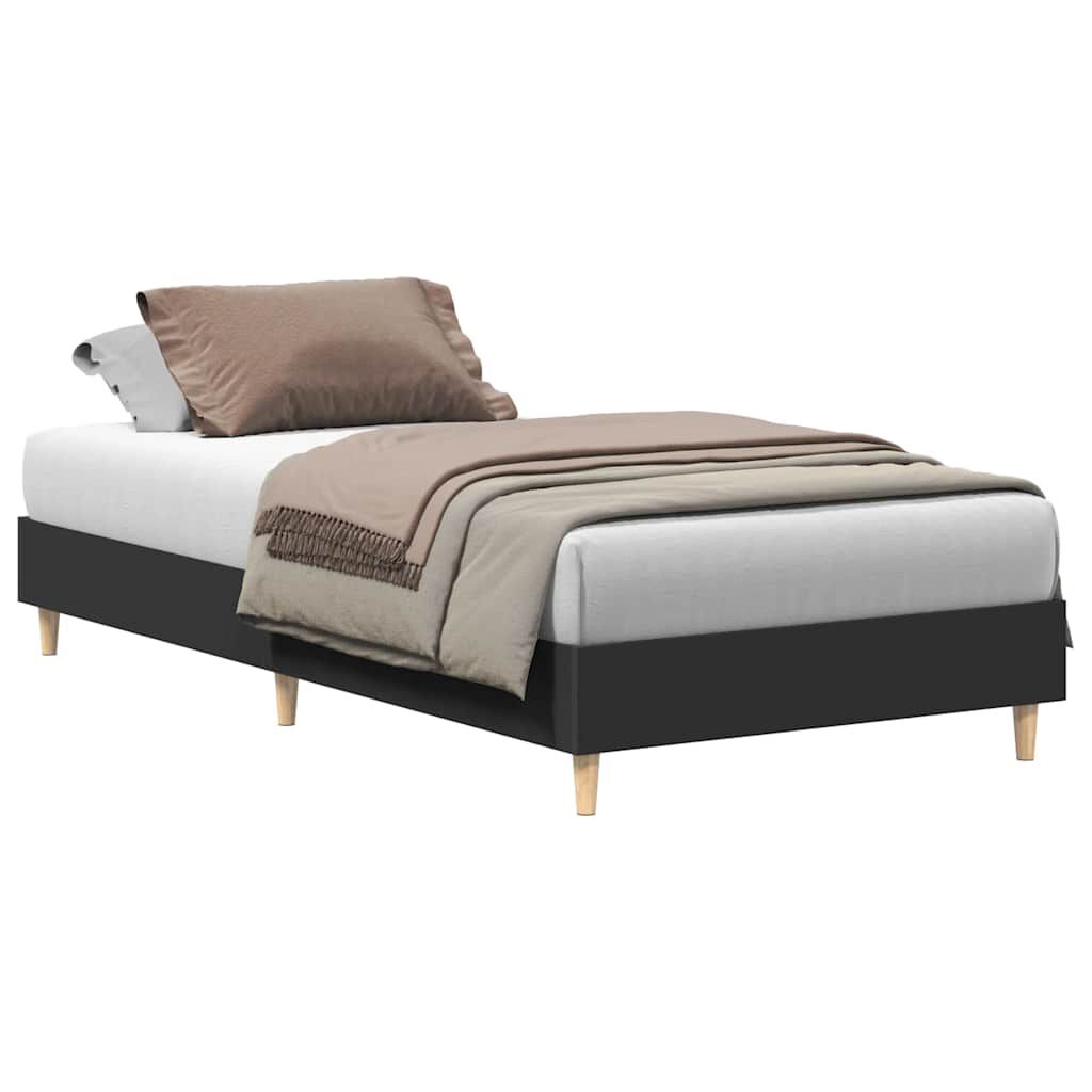 vidaxl vidaXL Bedframe zonder matras 75x190 cm spaanplaat zwart