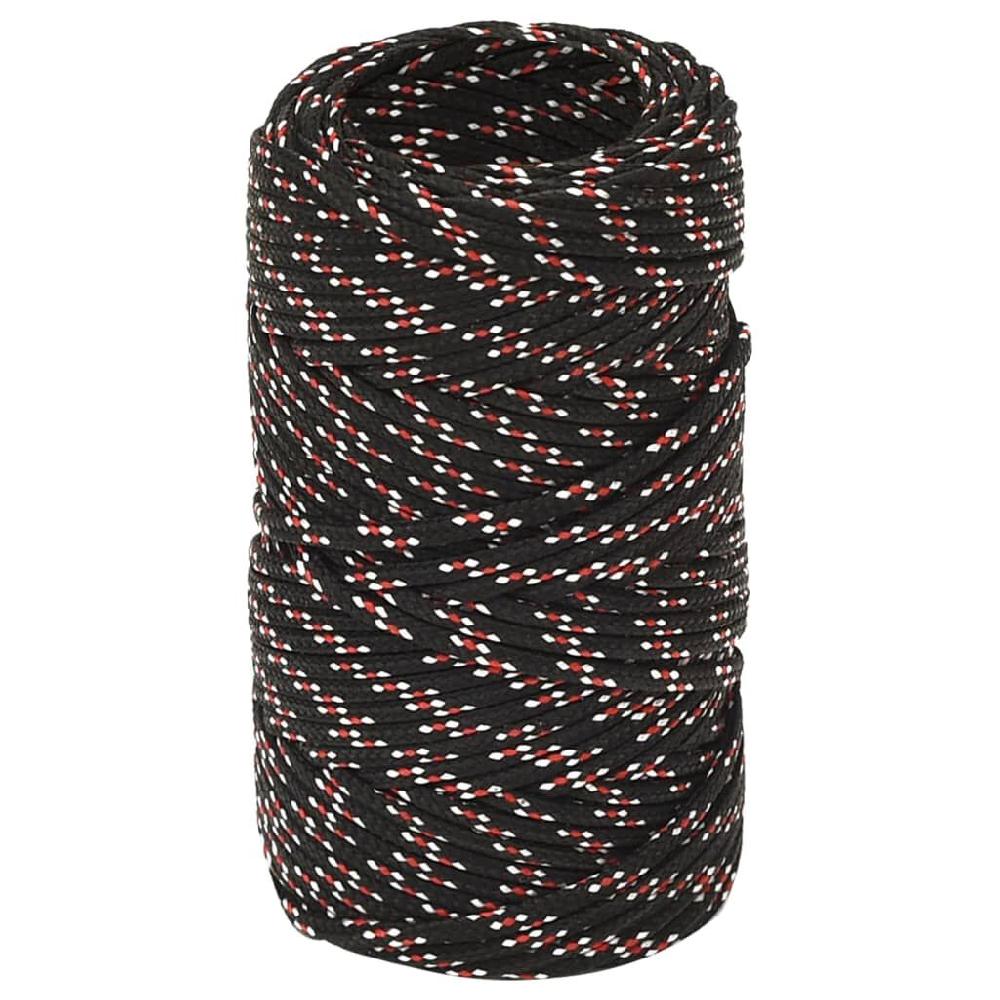 Vidaxl VidaXL Boot Touw 2 Mm 25 M Polypropyleen Zwart