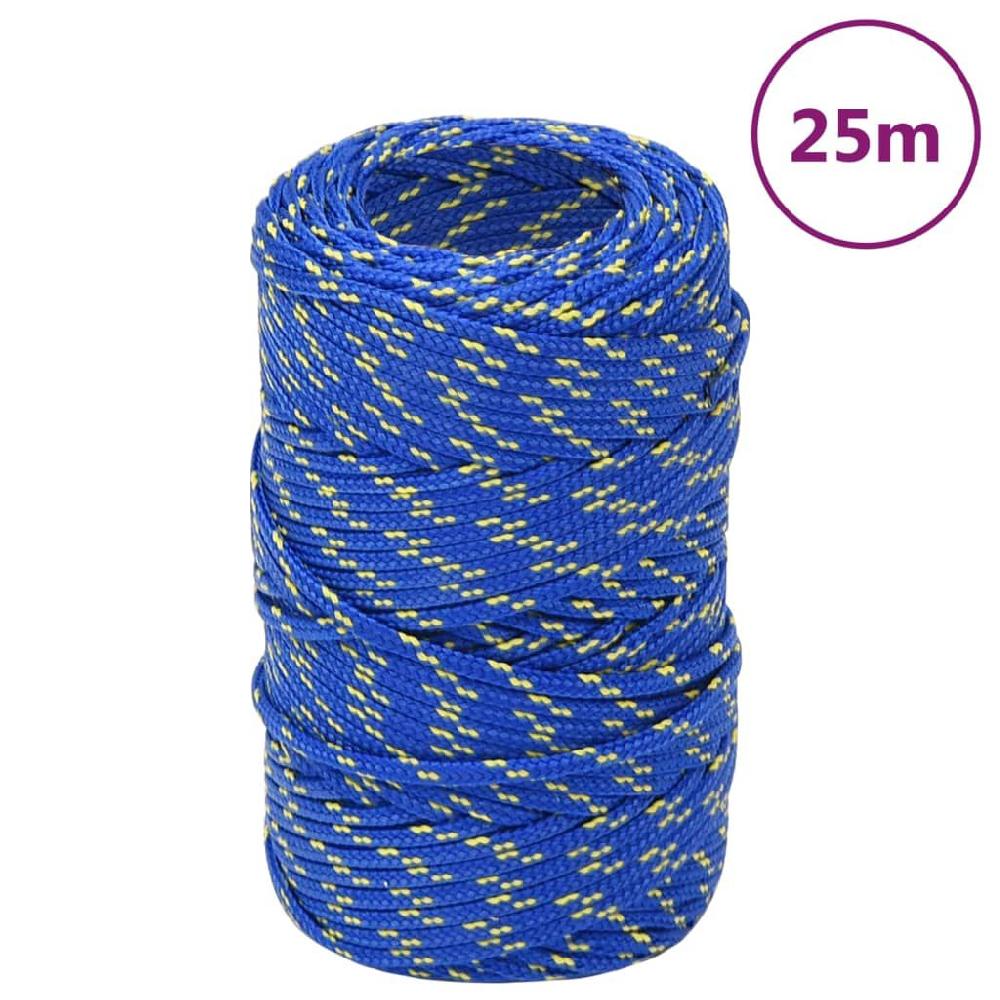 vidaxl vidaXL Boottouw 2 mm 25 m polypropyleen blauw