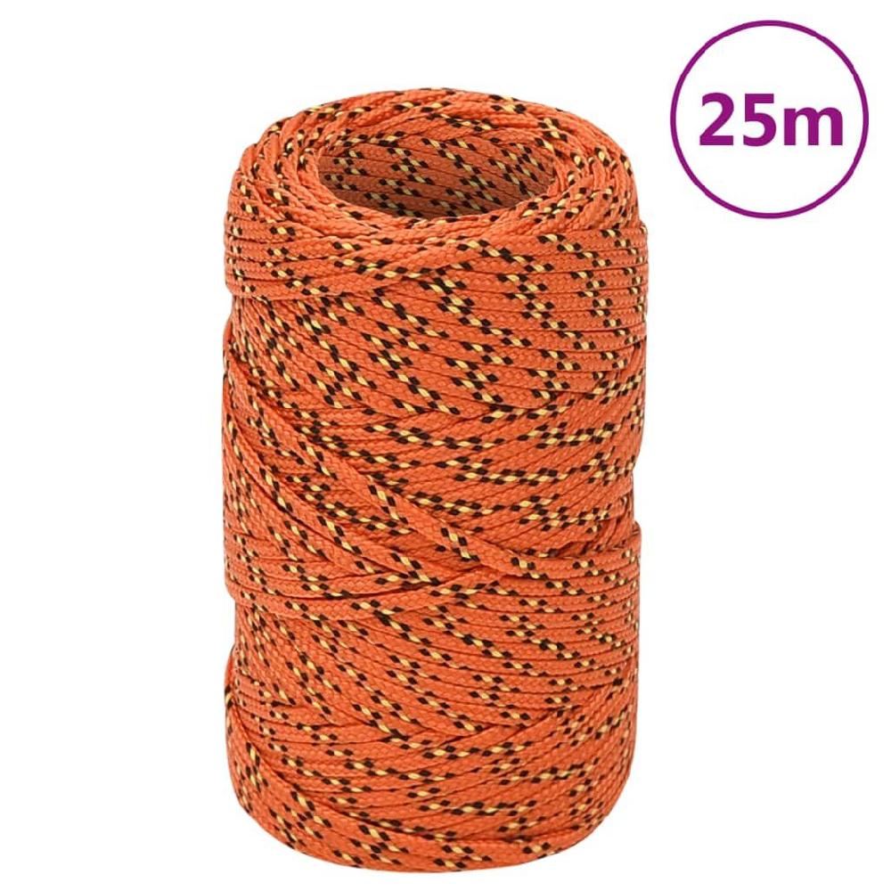 vidaxl vidaXL Boottouw 2 mm 25 m polypropyleen oranje