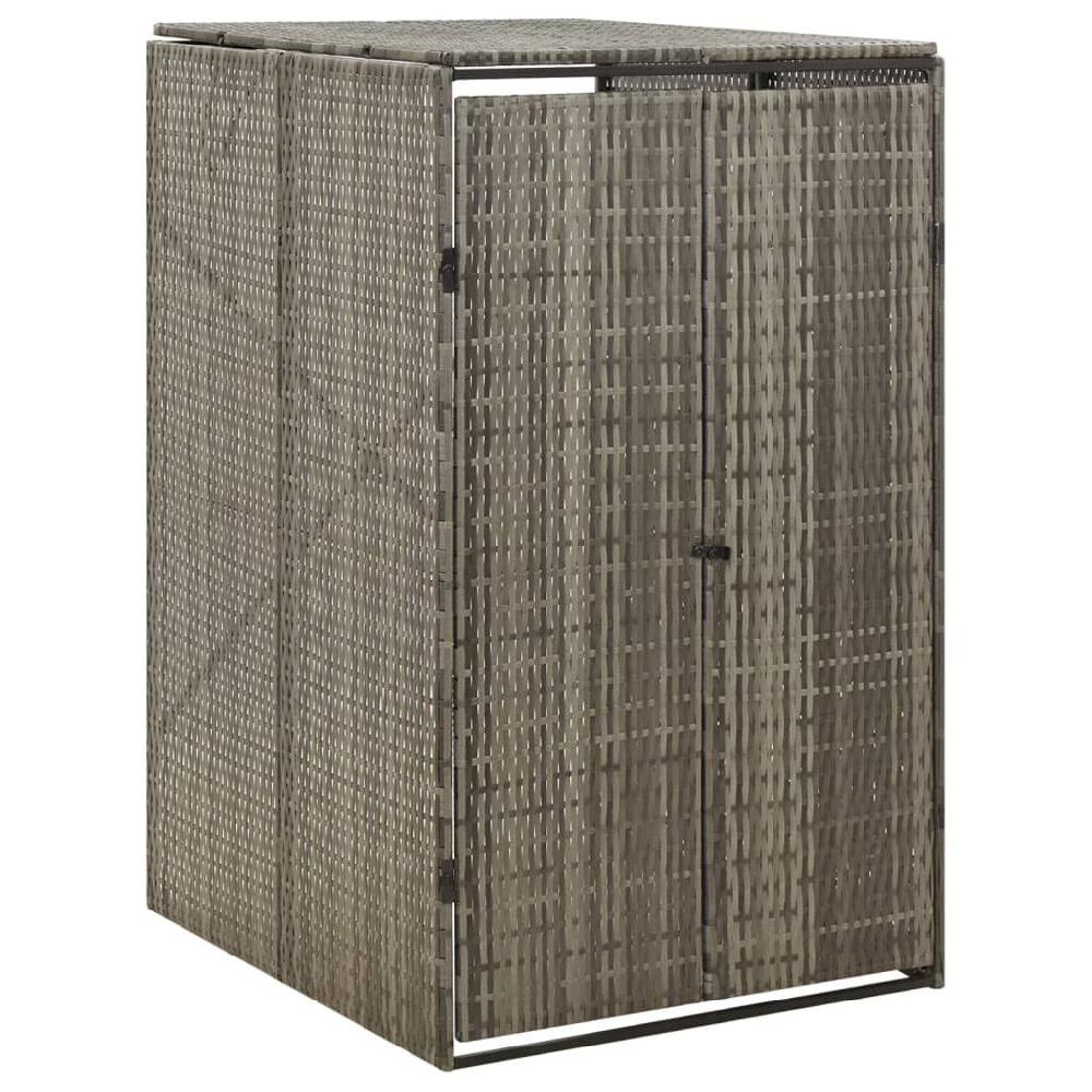 vidaxl vidaXL Containerberging enkel 70x80x117 cm poly rattan grijs