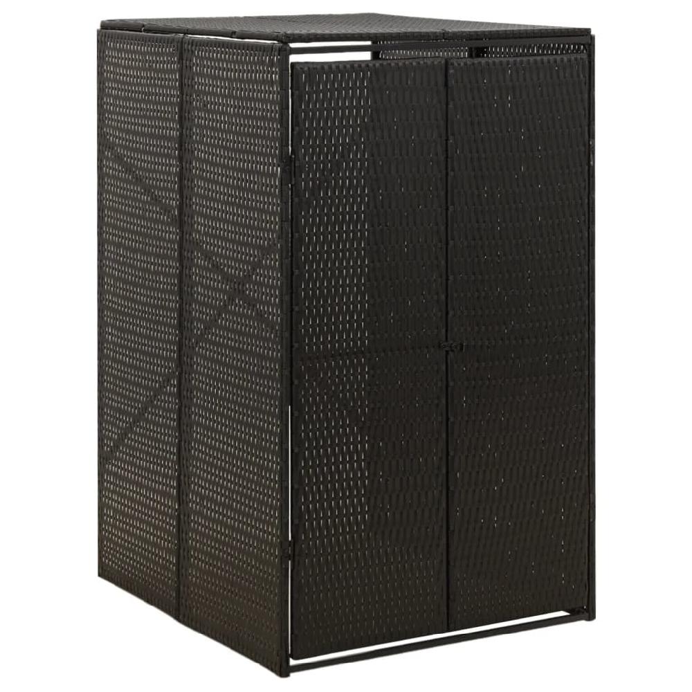 vidaxl vidaXL Containerberging enkel 70x80x117 cm poly rattan zwart