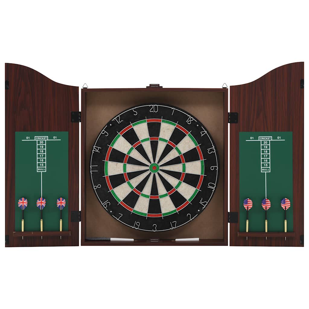 vidaxl vidaXL Dartbord professioneel met kast en 6 darts sisal