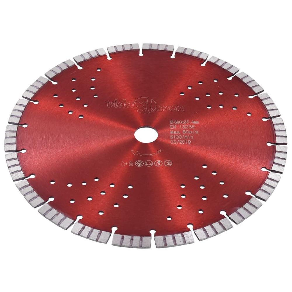 Vidaxl VidaXL Diamantzaagblad Met Turbo En Gaten 300 Mm Staal