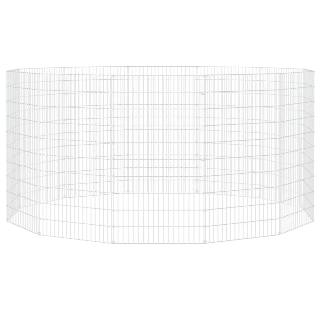 Vidaxl VidaXL Dierenverblijf 12 Panelen 54x100 Cm Gegalvaniseerd Ijzer