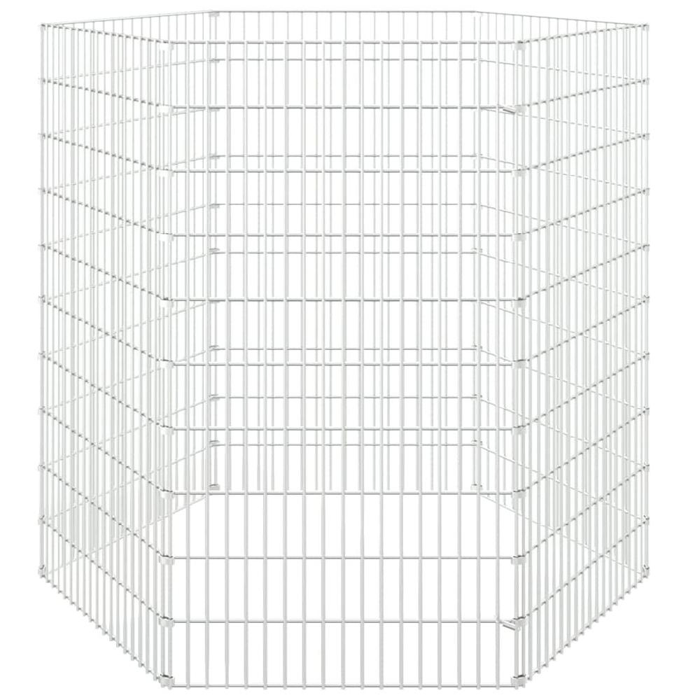 Vidaxl VidaXL Dierenverblijf 6 Panelen 54x100 Cm Gegalvaniseerd Ijzer